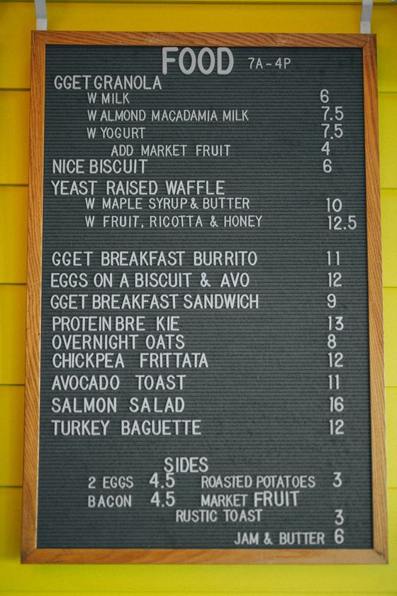 A restaurant-style menu
